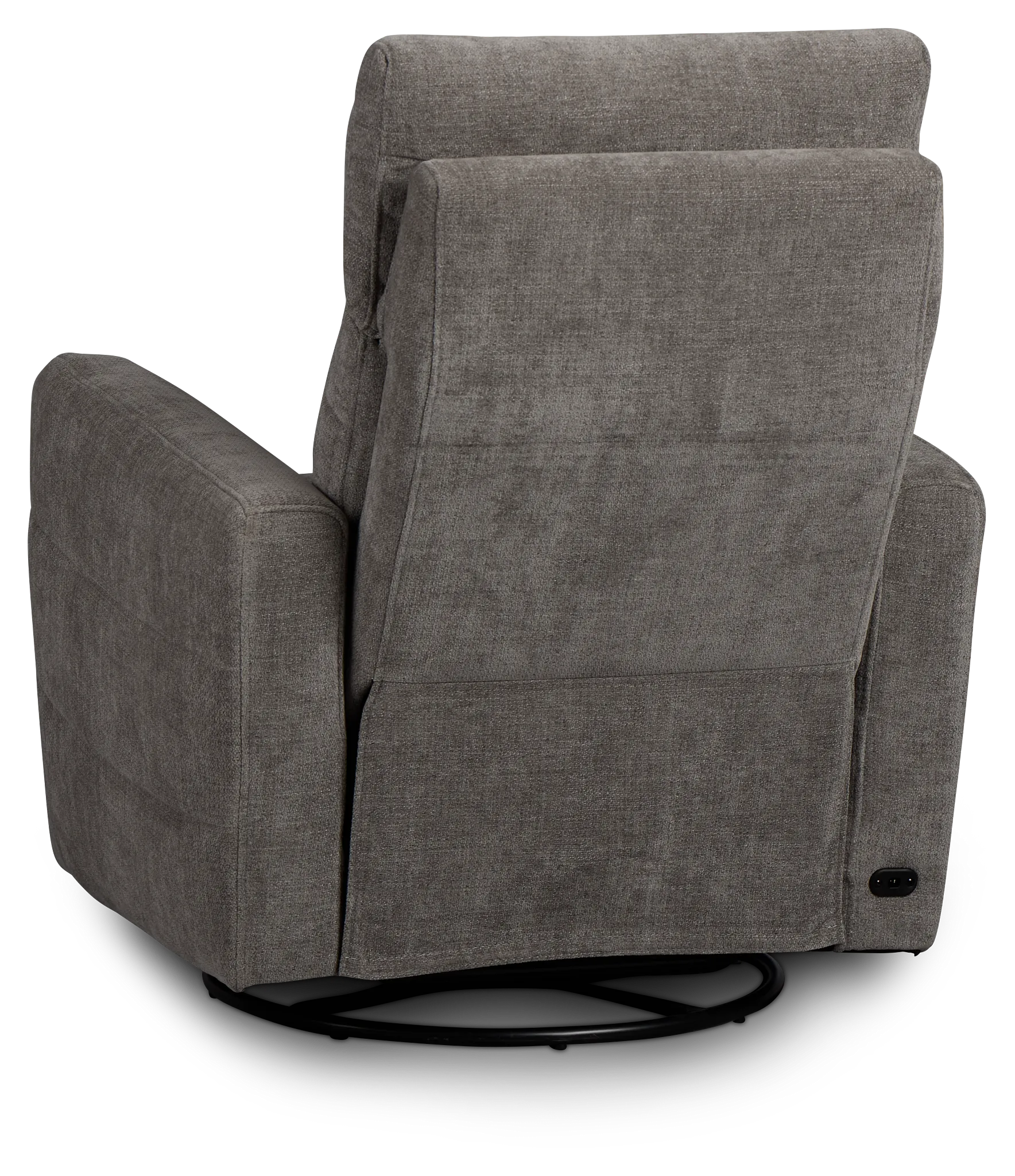 Rae Gray Fabric Power Swivel Glider Recliner