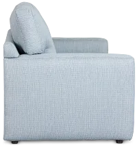 Rhodes Light Blue Fabric Memory Foam Sleeper