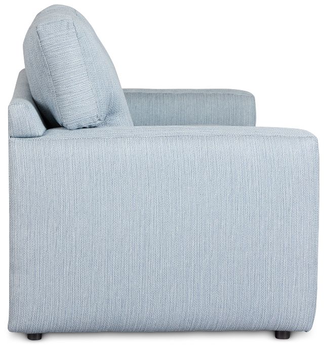 Rhodes Light Blue Fabric Memory Foam Sleeper