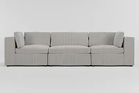 Destin Lucy Light Beige Fabric 3-piece Modular Sofa