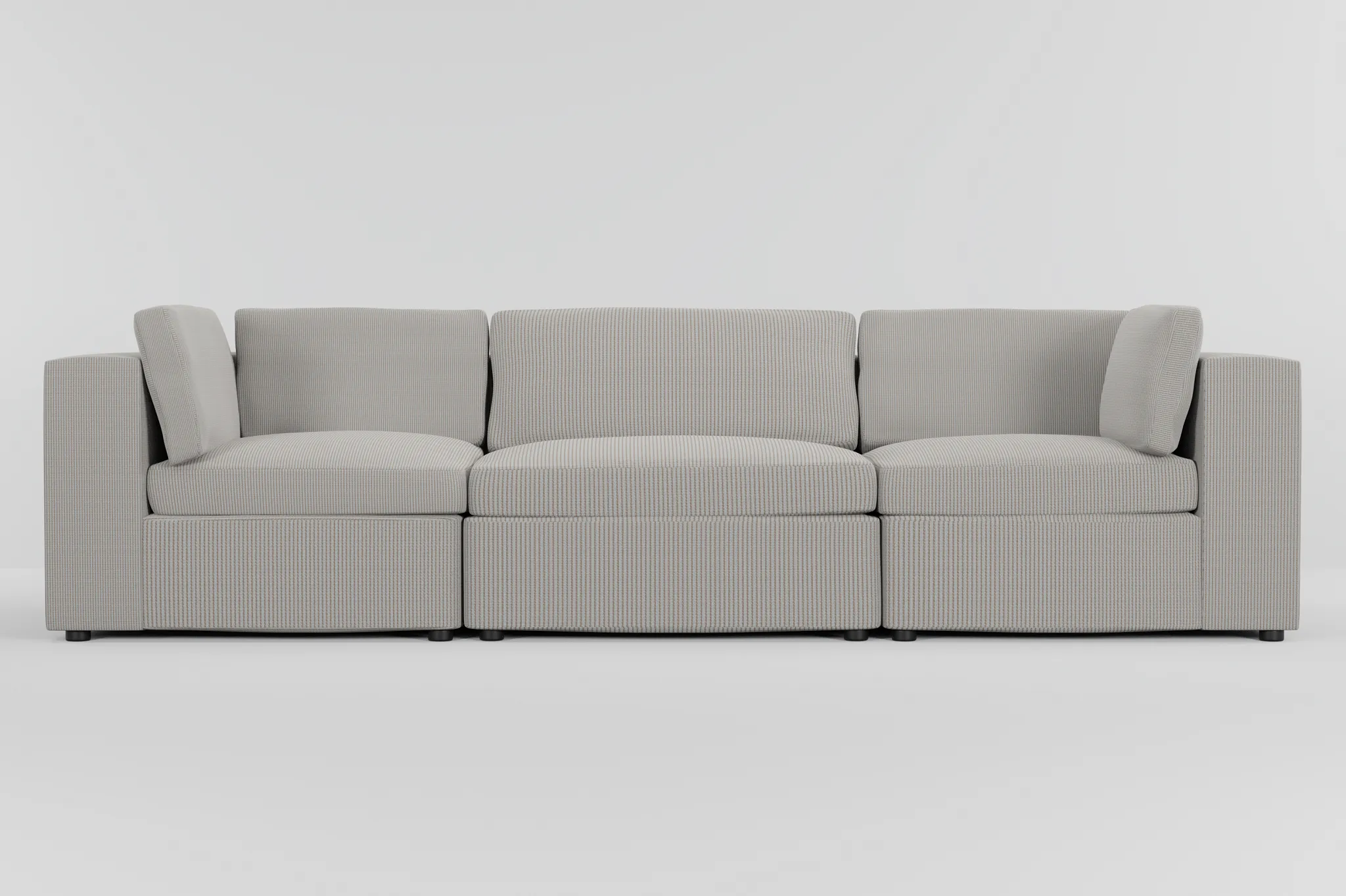 Destin Lucy Light Beige Fabric 3-piece Modular Sofa