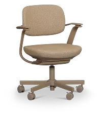 Belle Light Beige Upholstered Desk Chair