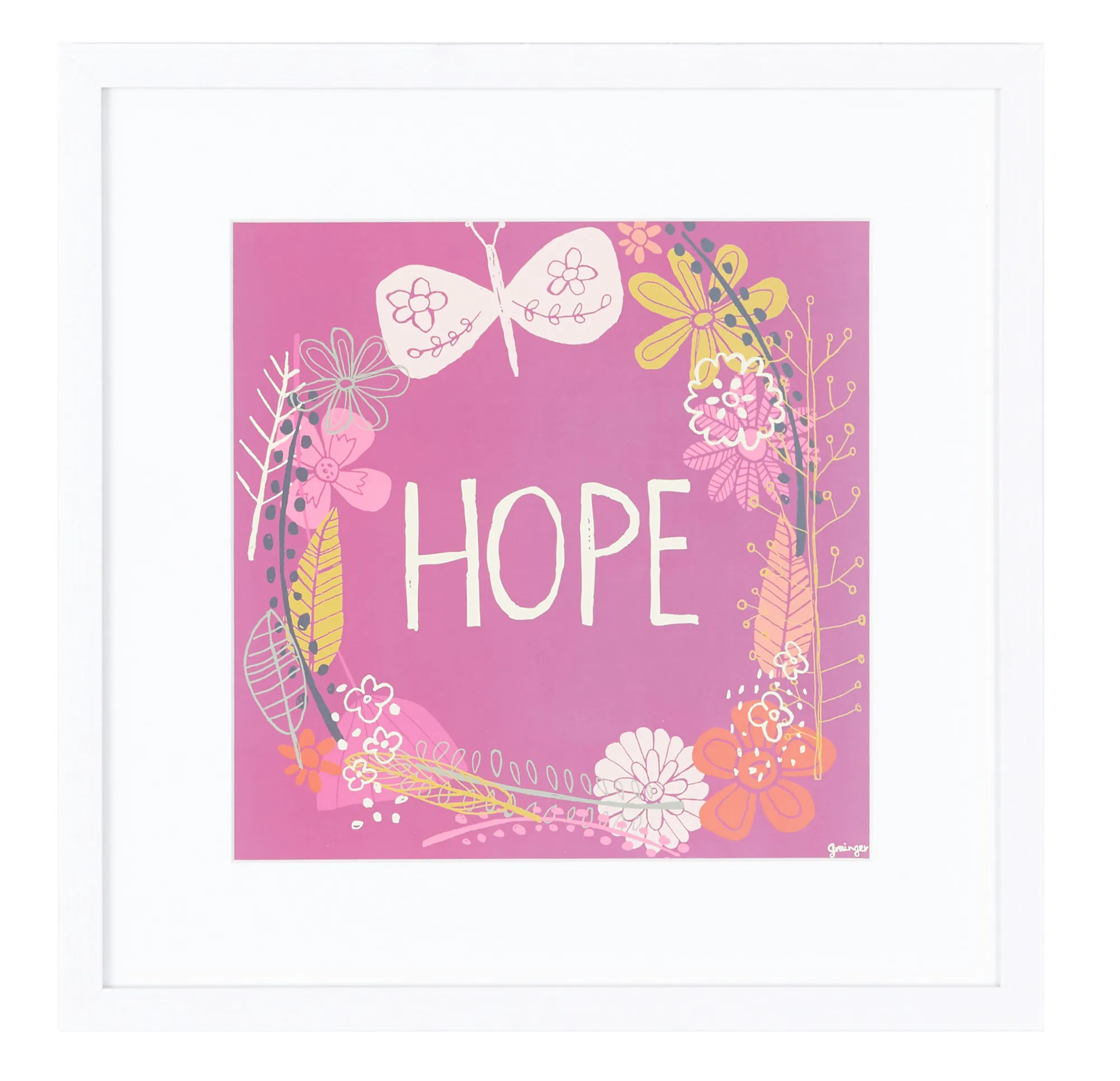 Hope Multicolored Framed Wall Art