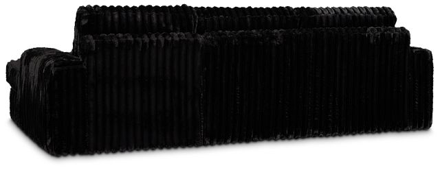 Teddy Black Fabric Right Chaise Sectional