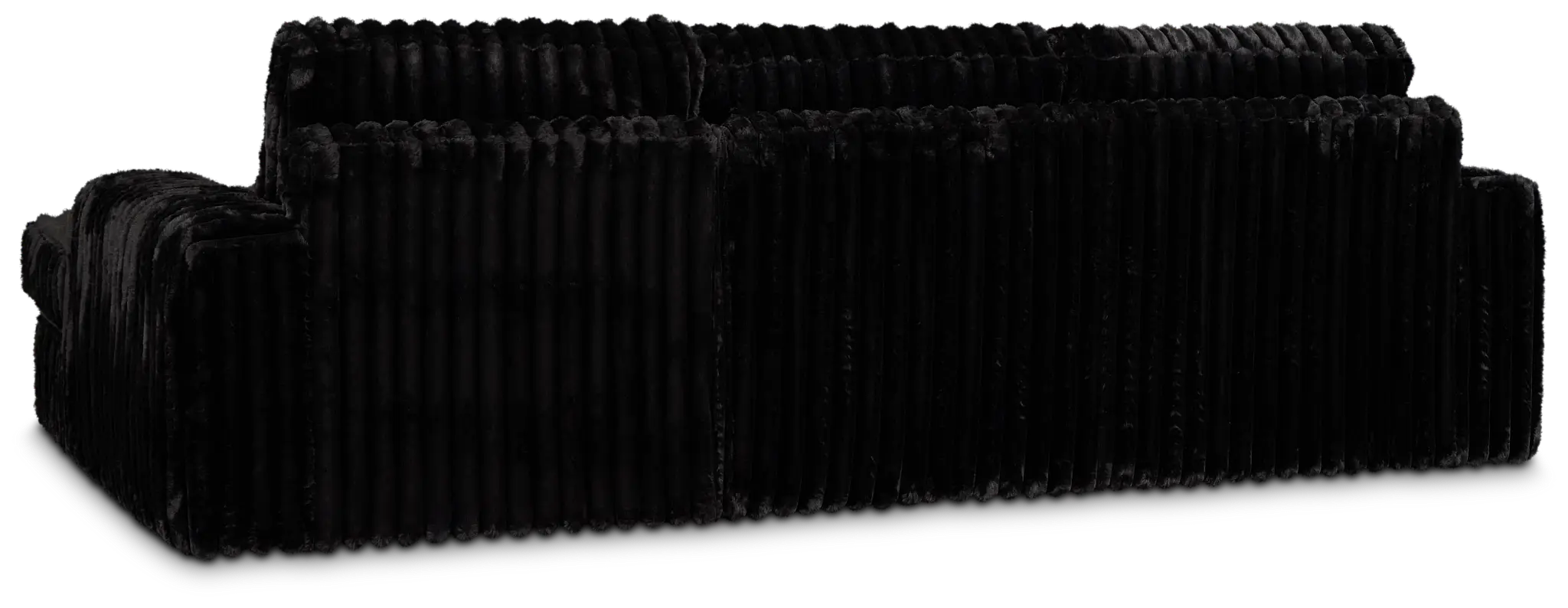 Teddy Black Fabric Right Chaise Sectional Teddy Black Fabric Right Chaise Sectional