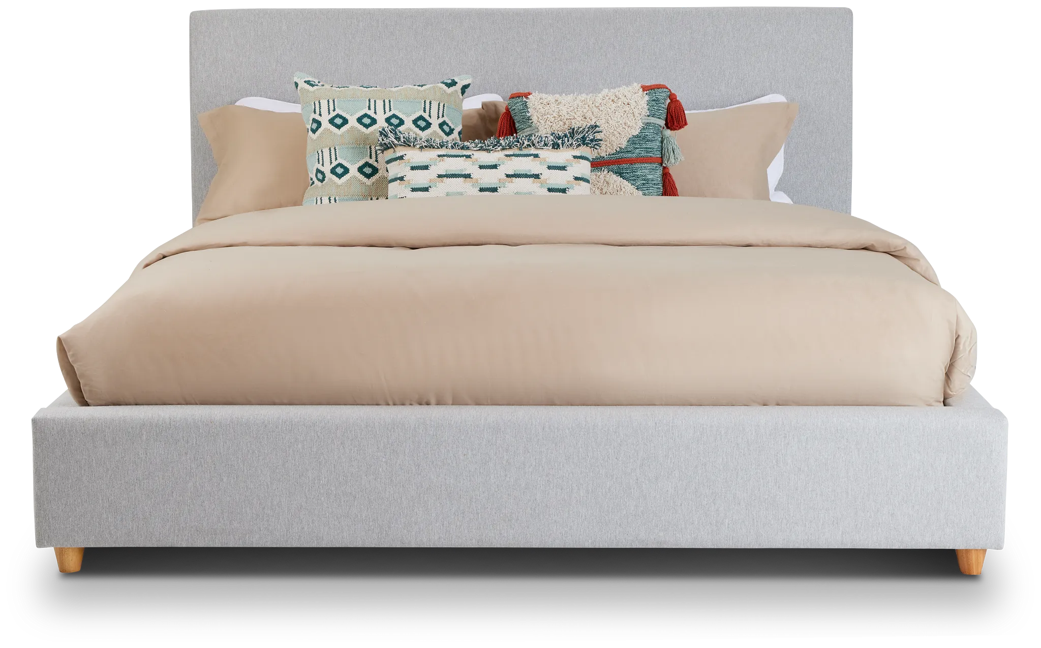 Chelsea Light Gray Uph Platform Bed