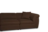 Aria Dark Brown Micro Immersive 3-piece Modular Sofa
