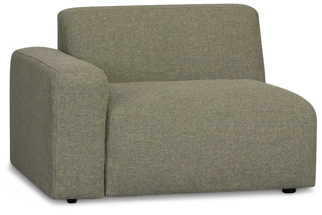 Baylor Green Fabric Left Chair