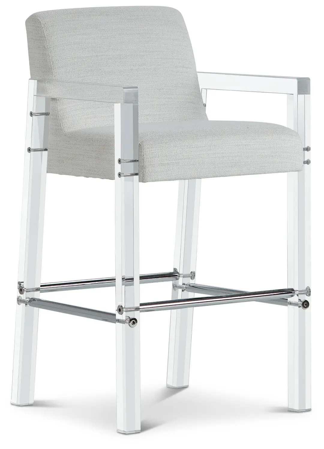 Ocean Drive Whiteacrylic 30" Upholstered Barstool Ocean Drive Whiteacrylic 30" Upholstered Barstool
