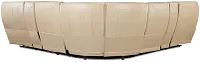 Casey Light Beige Lthr/vinyl Large Triple Power Reclining Two-arm Sectional