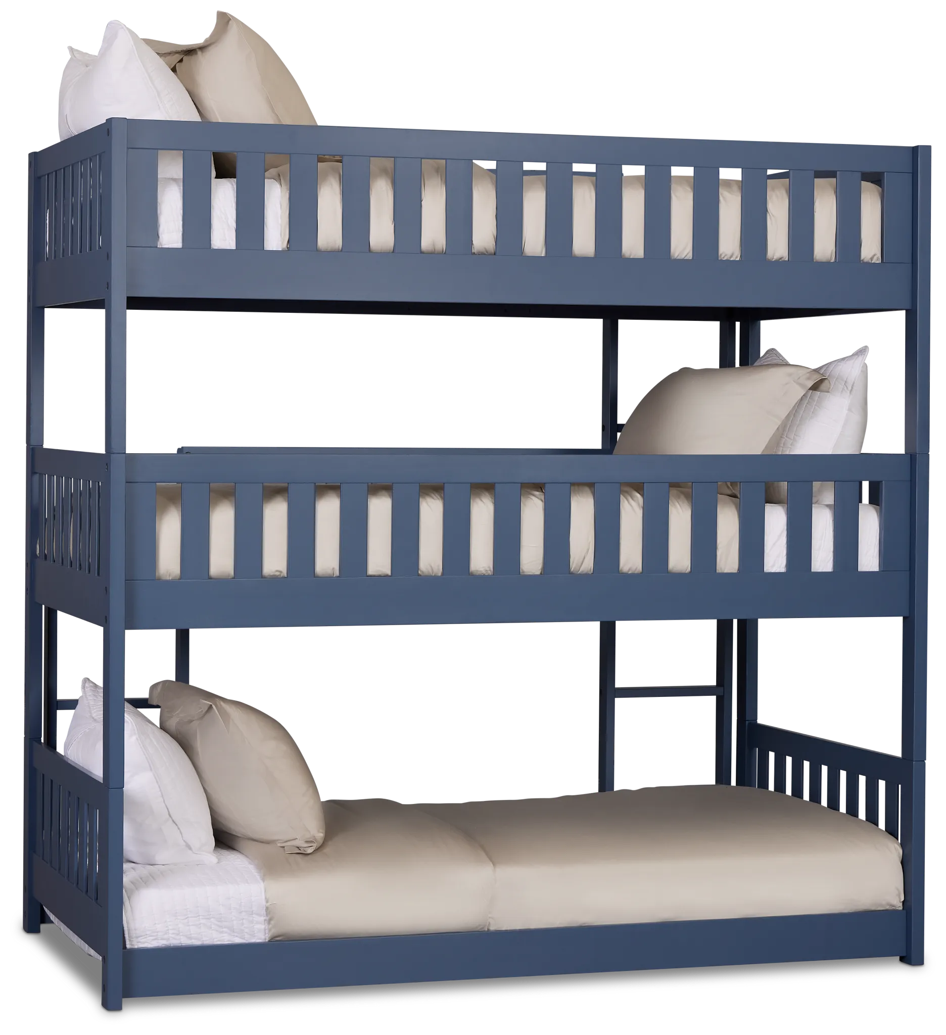 Charleston Dark Blue Triple Bunk Bed