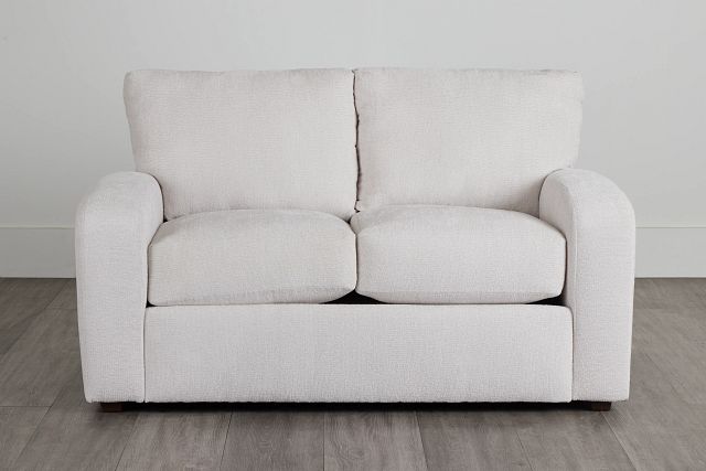 Colby White Micro Loveseat