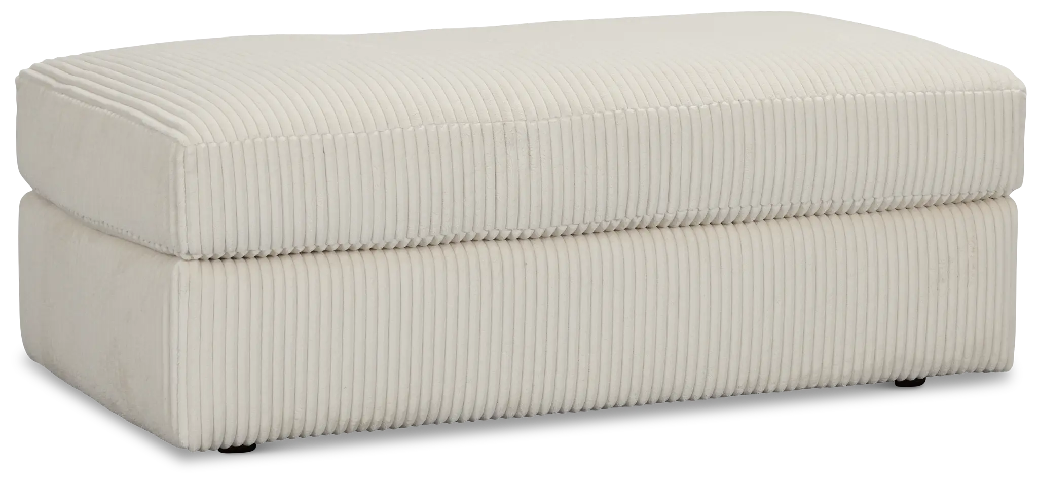 Charlie Ivory Fabric Ottoman Charlie Ivory Fabric Ottoman