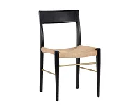 Mandel Black Woven Side Chair