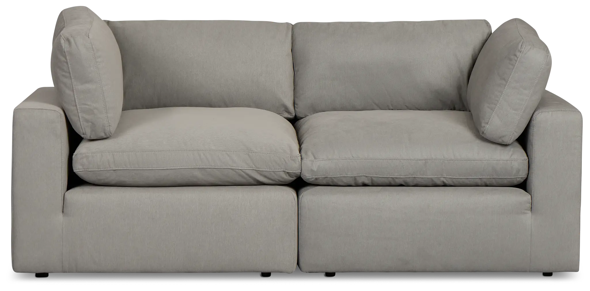 Grant Light Gray Fabric 2-piece Modular Sofa Grant Light Gray Fabric 2-piece Modular Sofa