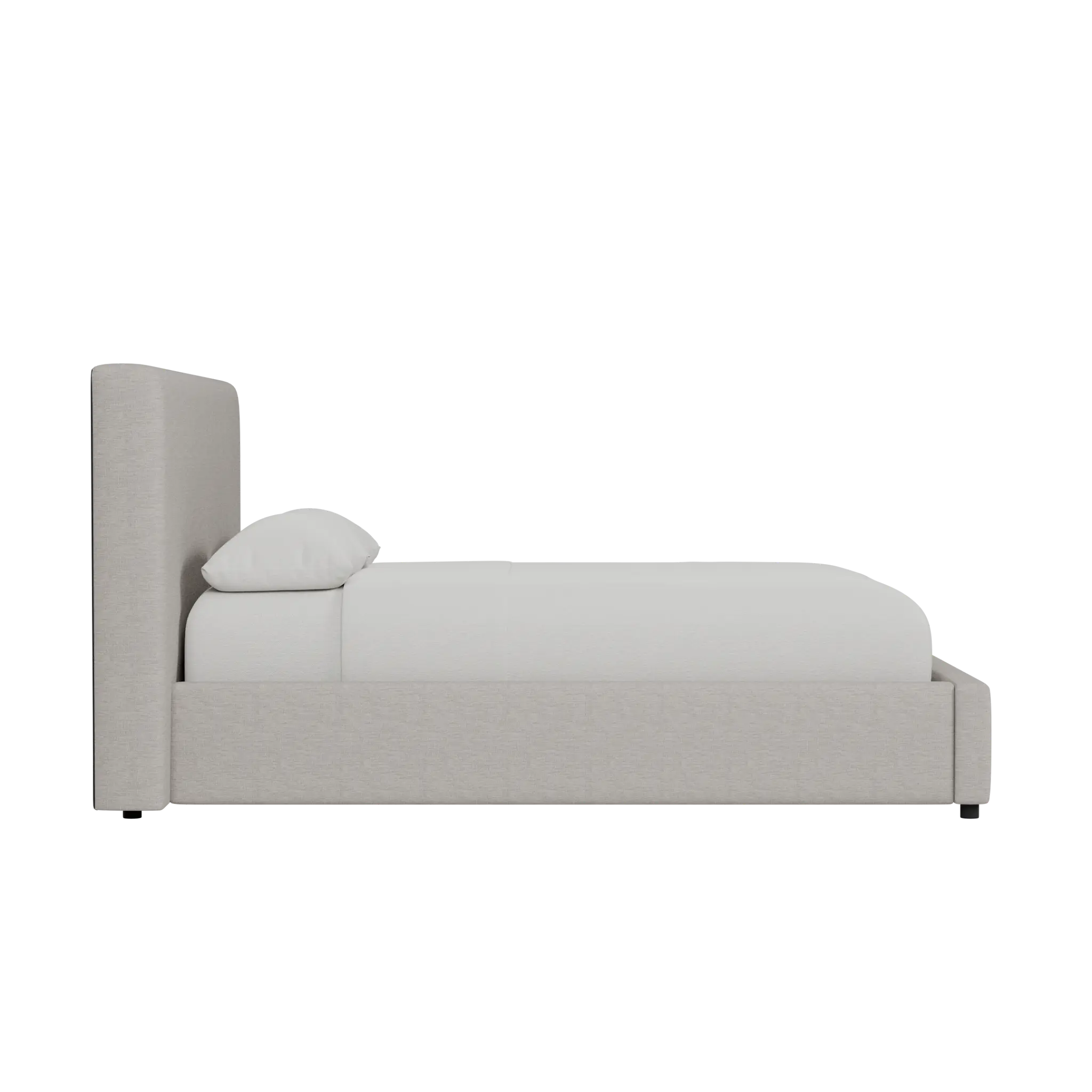 Grayton Maguire Pewter 44" Upholstered Platform Bed Grayton Maguire Pewter 44" Upholstered Platform Bed