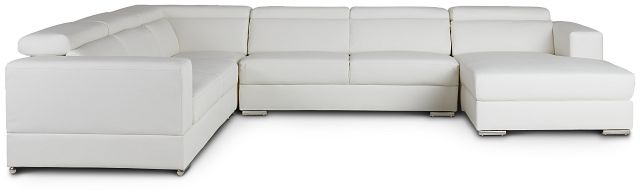 Maxwell White Micro Large Right Chaise Sectional