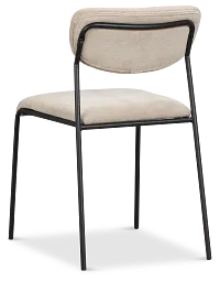 Lynden Beige Metal Upholstered Side Chair
