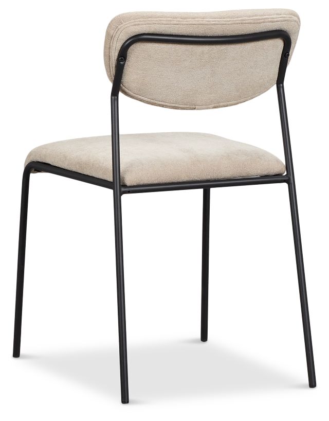 Lynden Beige Metal Upholstered Side Chair