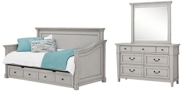 Stoney Gray Daybed Storage Bedroom