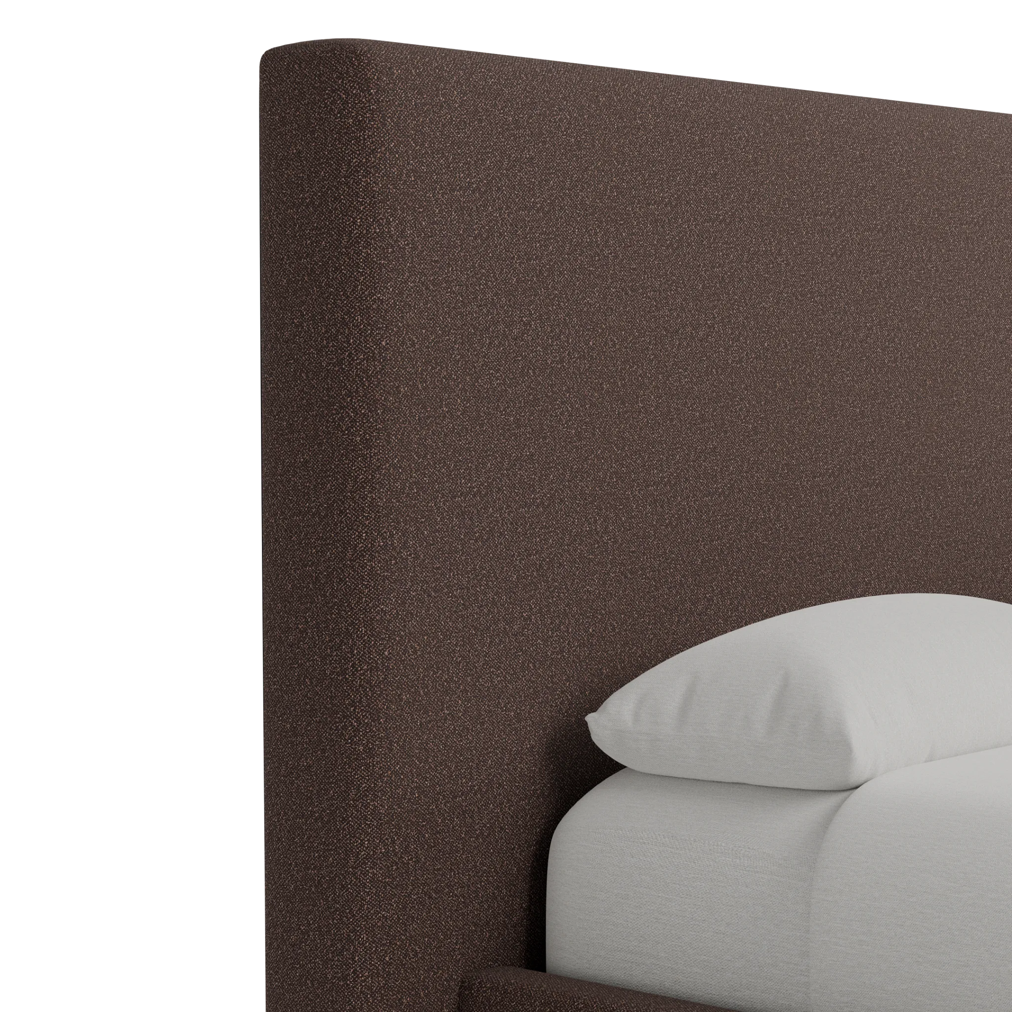 Grayton Elite Dark Brown 54" Upholstered Platform Bed