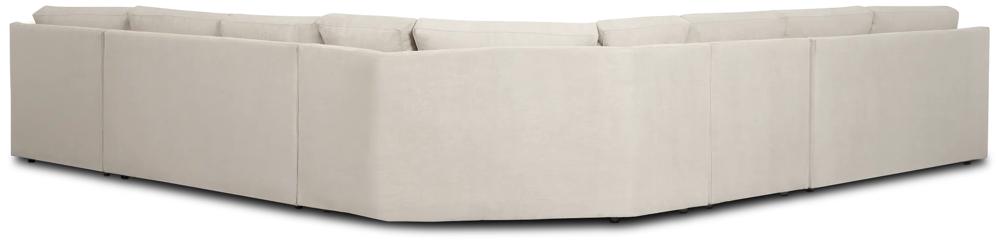 Hudson Gray Fabric Large Right Chaise Wedge Sectional