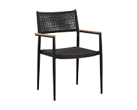 Elsie Dark Gray Woven Arm Chair