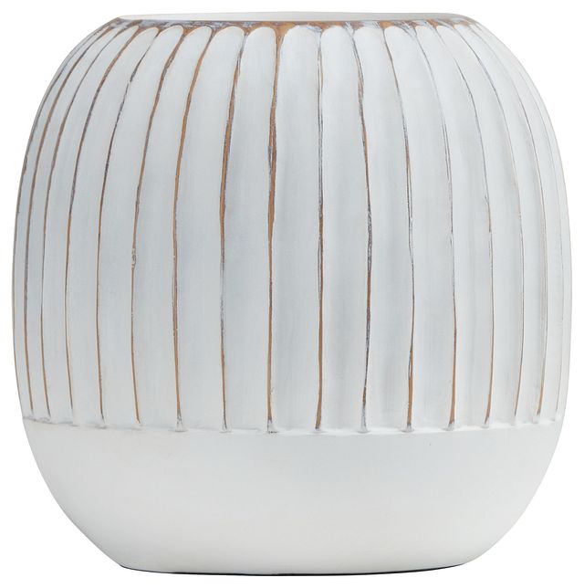 Taylor White Round Vase (0)