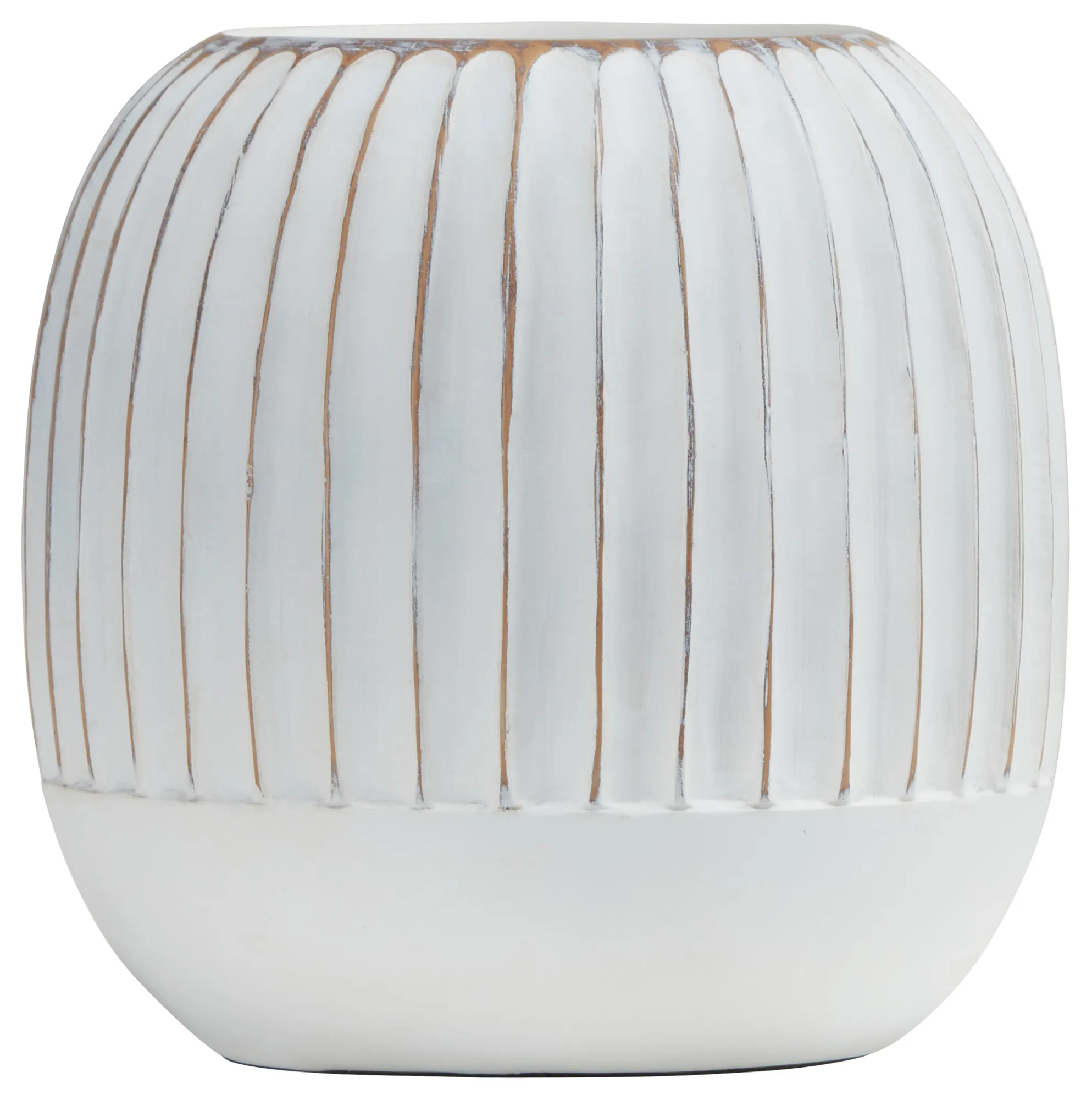 Taylor White Round Vase