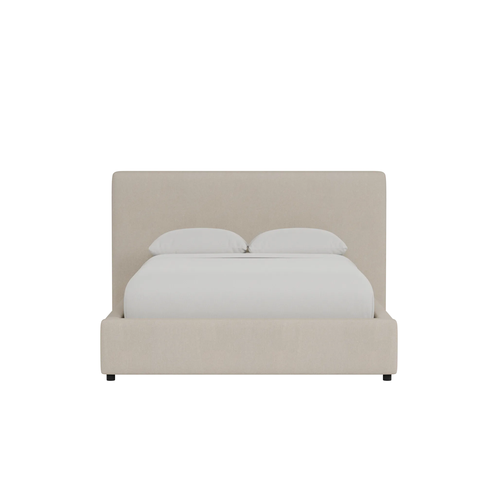 Grayton Peyton Beige 44" Upholstered Platform Bed
