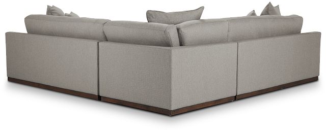 Mckenzie Light Gray Fabric Small Two-arm Sectional