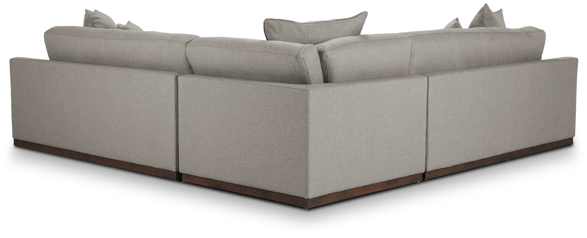 Mckenzie Light Gray Fabric Small Two-arm Sectional