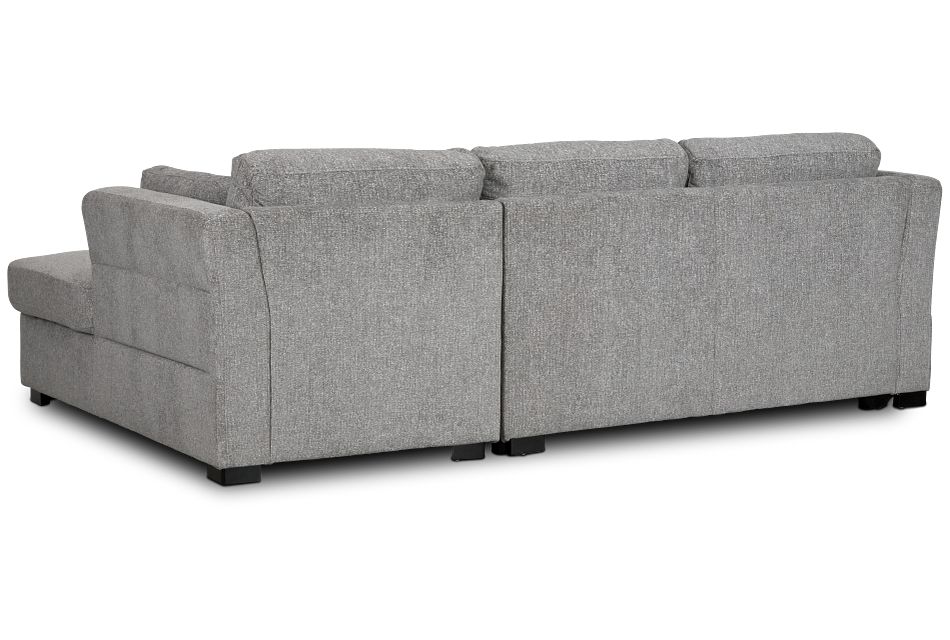 Amber Dark Gray Fabric Small Right Chaise Sleeper Sectional
