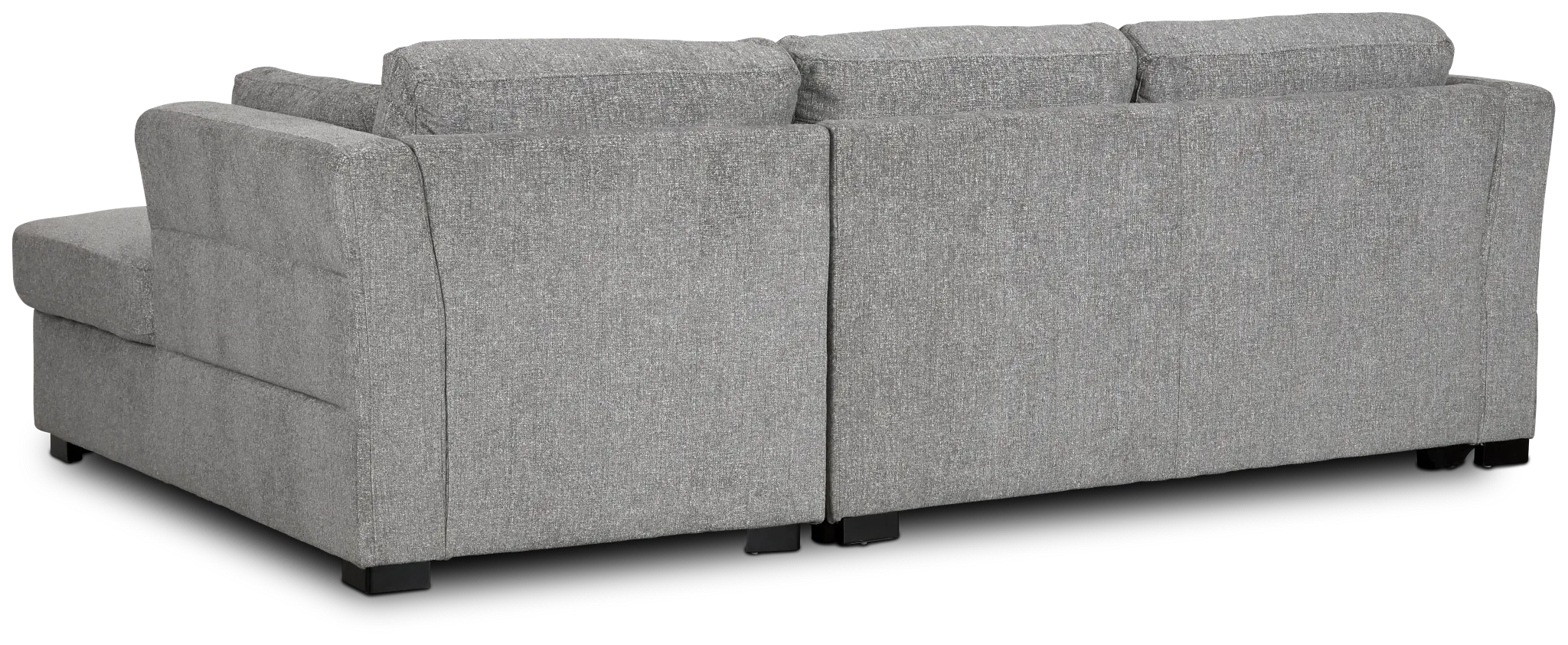 Amber Dark Gray Fabric Small Right Chaise Storage Sleeper Sectional