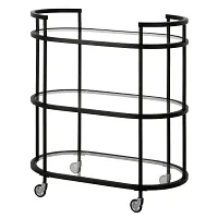 Emilie Black Metal Bar Cart