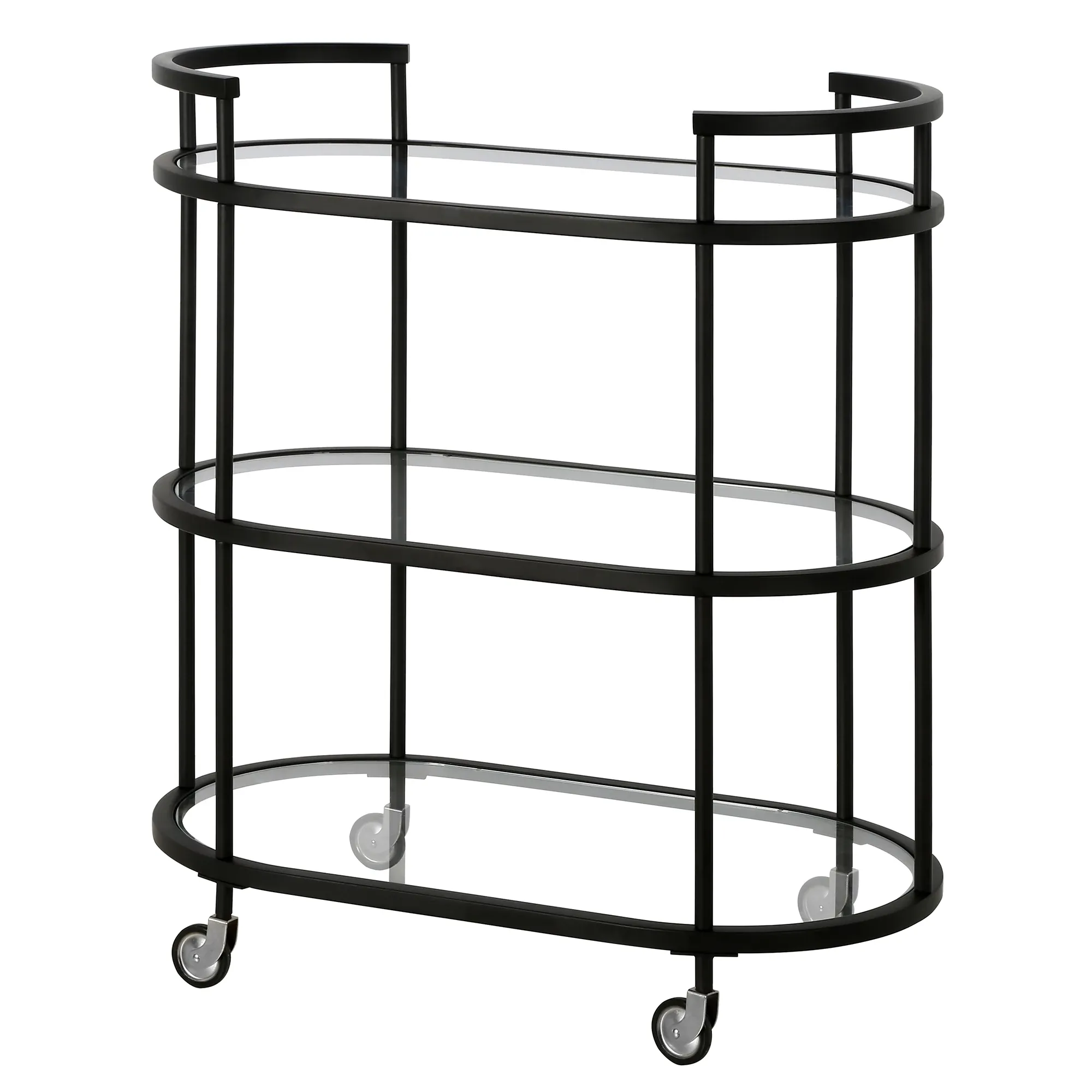 Emilie Black Metal Bar Cart