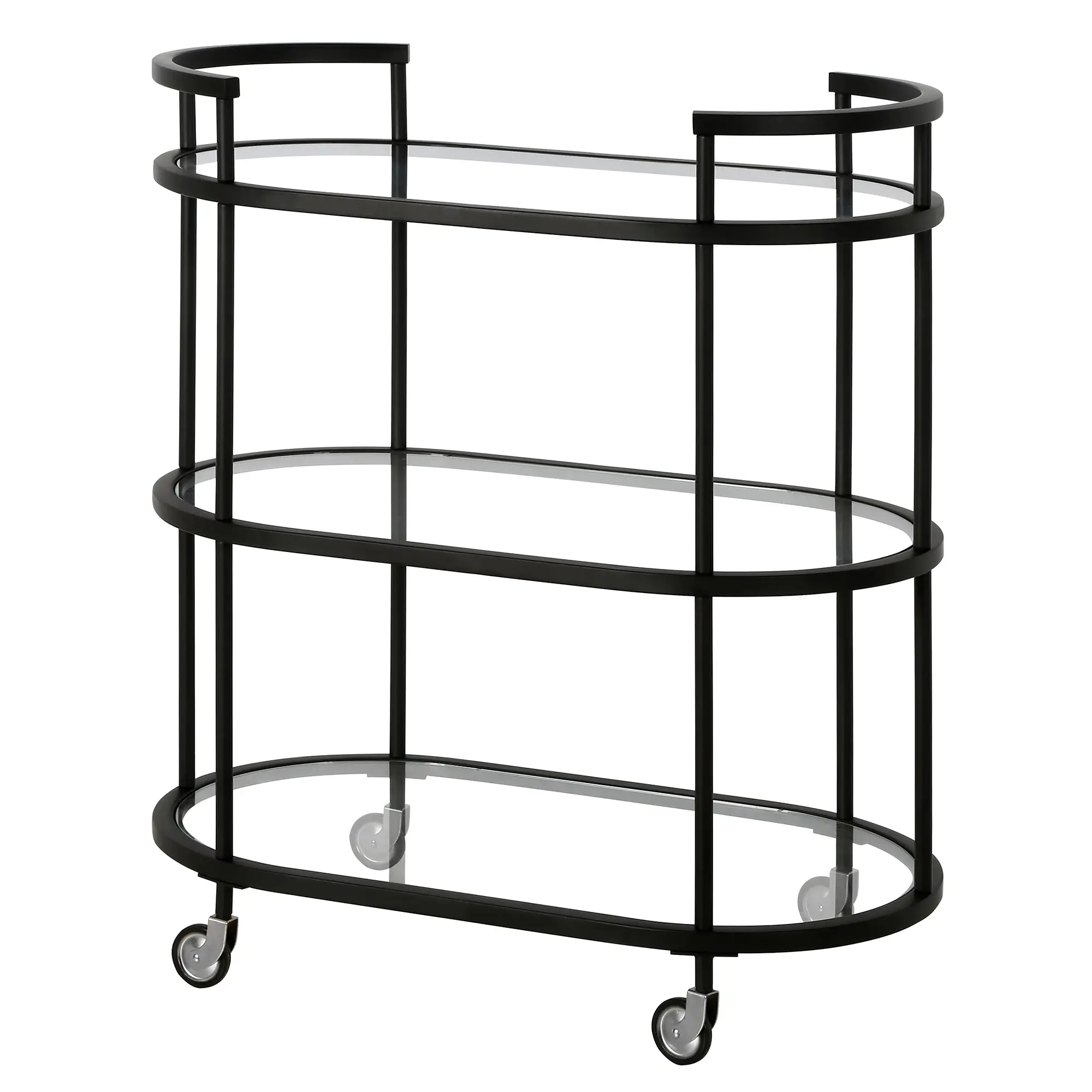 Emilie Black Metal Bar Cart Emilie Black Metal Bar Cart
