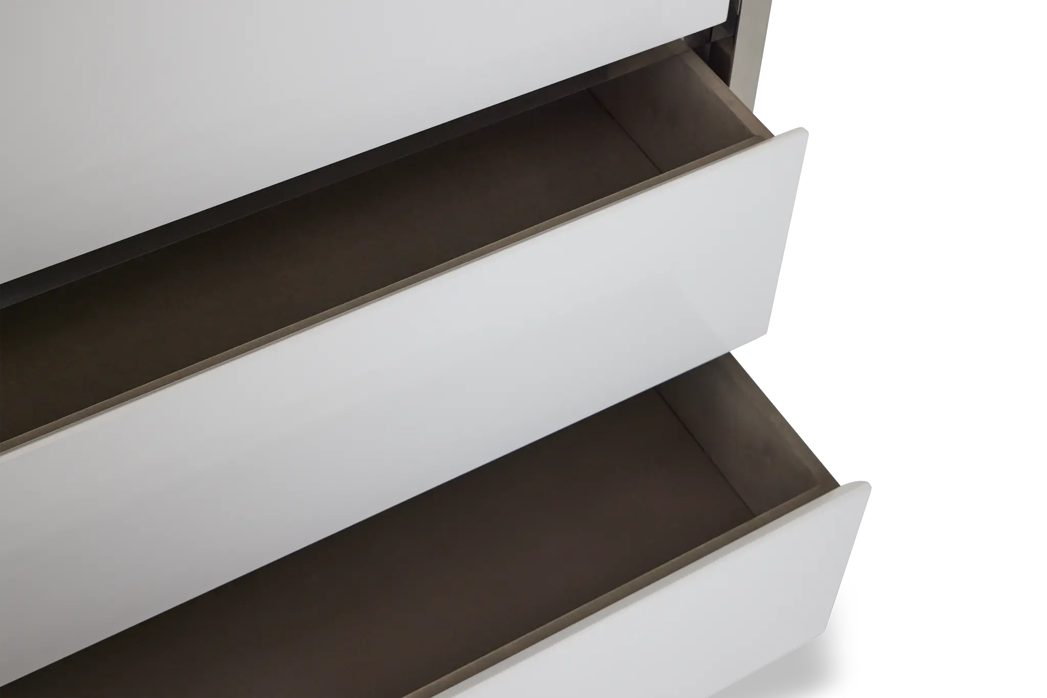 Miami White Dresser & Mirror Miami White Dresser & Mirror