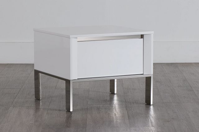 Vancouver White Square End Table