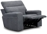 Callum Dark Gray Fabric Recliner