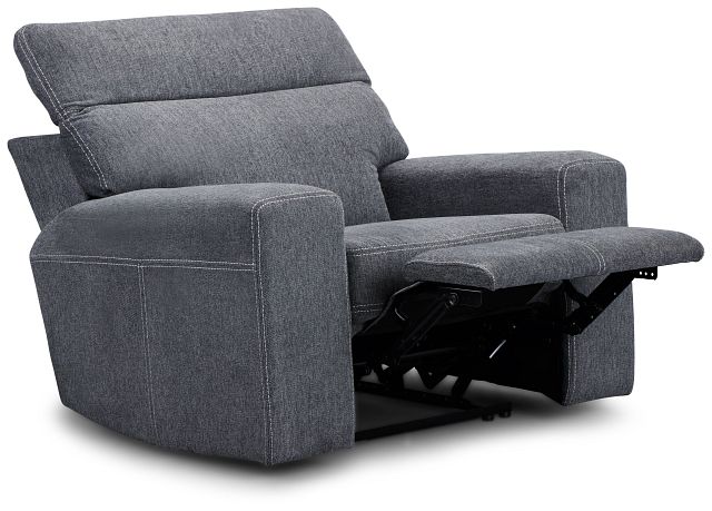 Callum Dark Gray Fabric Recliner