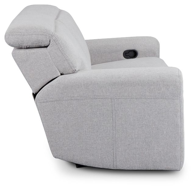 Callum Light Gray Fabric Reclining Sofa