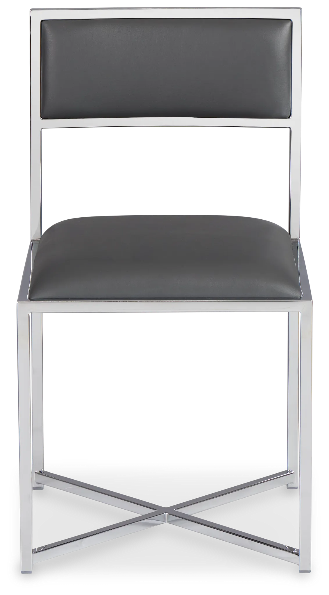 Amalfi Gray Stnl Steel Upholstered Side Chair