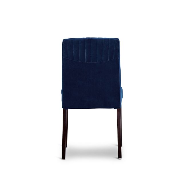 Fraser Dark Blue Velvet Upholstered Side Chair (3)