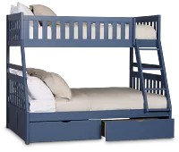 Charleston Dark Blue Storage Bunk Bed