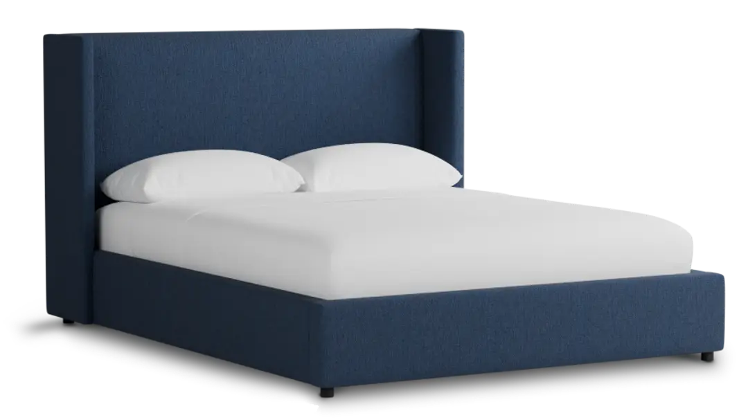 Captiva Revenue Dark Blue 48" Upholstered Shelter Bed Captiva Revenue Dark Blue 48" Upholstered Shelter Bed
