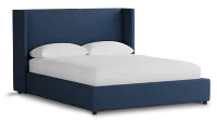 Captiva Revenue Dark Blue 48" Upholstered Shelter Bed