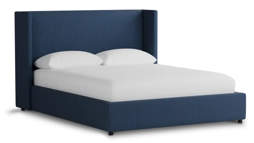 Captiva Revenue Dark Blue 48" Upholstered Shelter Bed Captiva Revenue Dark Blue 48" Upholstered Shelter Bed