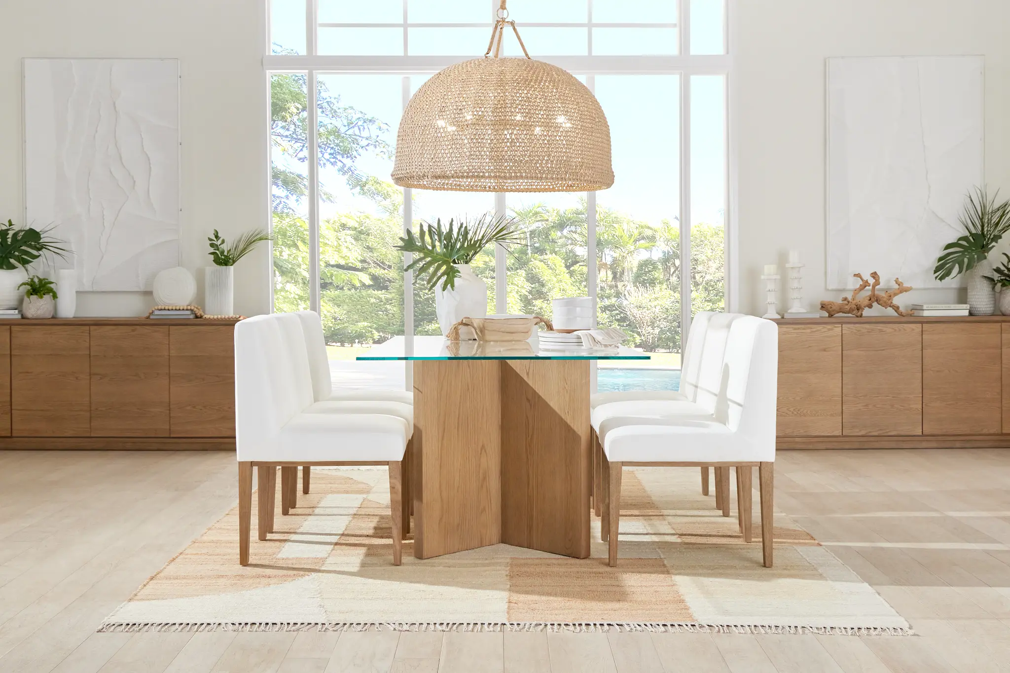 Haven Glass 80" Rectangular Table Haven Glass 80" Rectangular Table