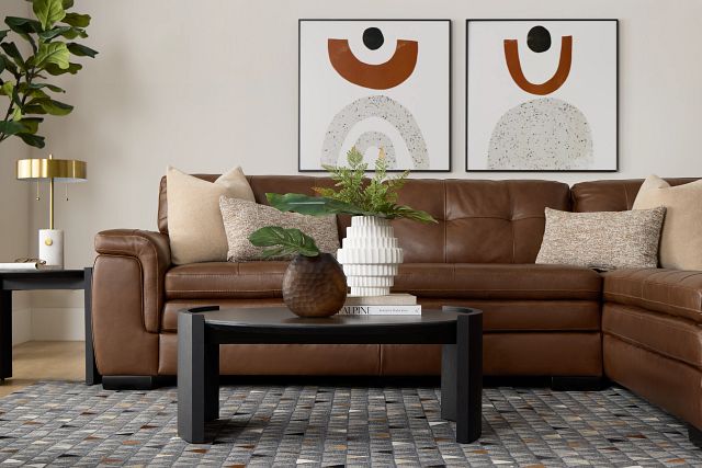 Nomad Black Ceramic Round Coffee Table